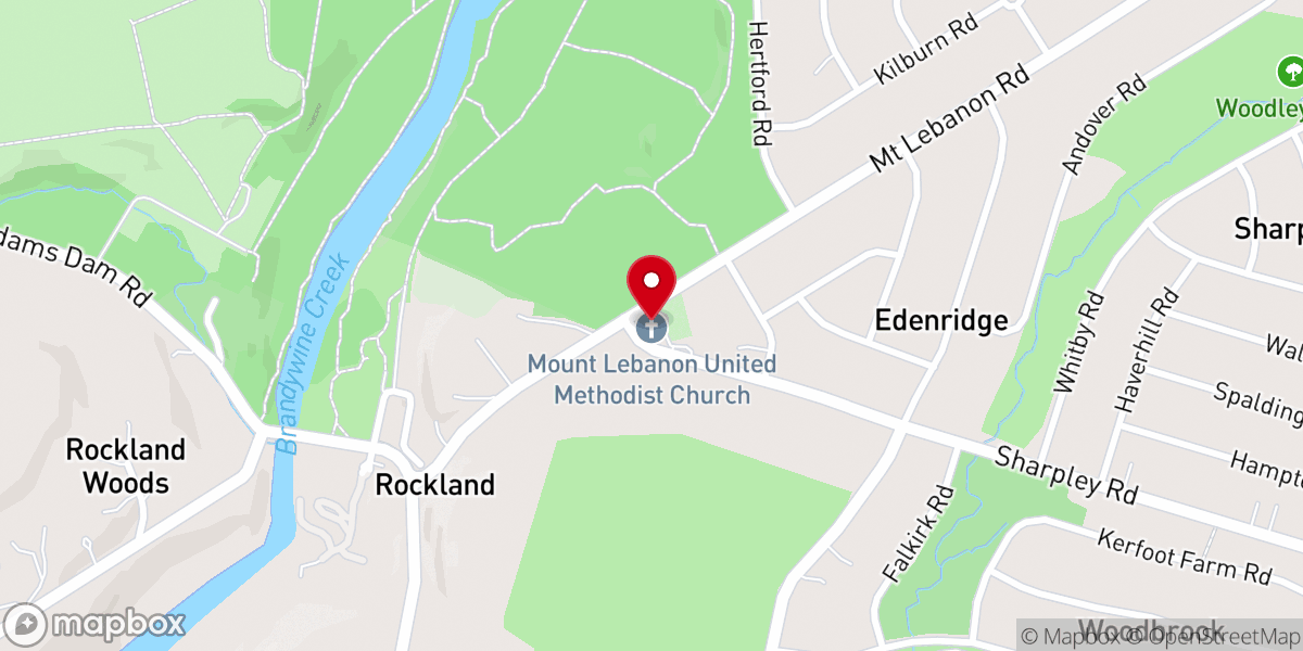 Map showing location of Mt Lebanon United Methodist