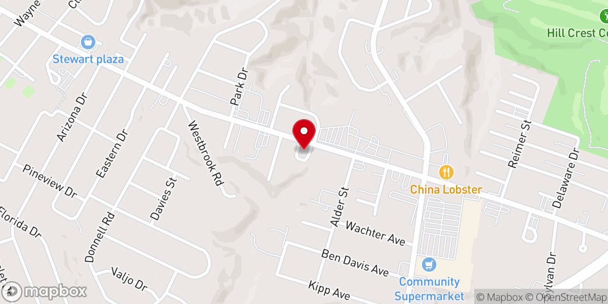 Map showing location of Bethesda Evangelical Lutheran Church