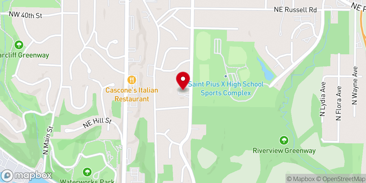 Map showing location of Glenwood Baptist Temple