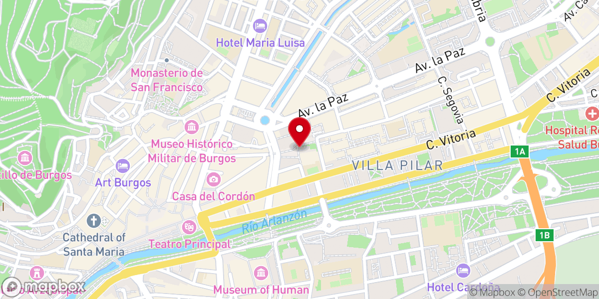Map showing location of Monasterio de San Juan