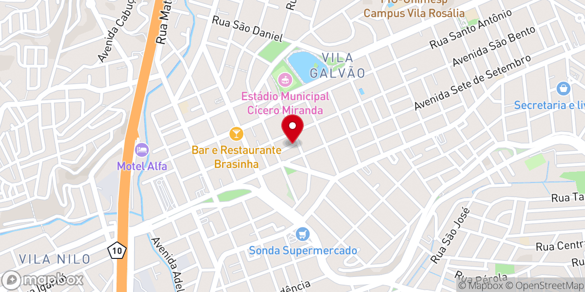 Map showing location of Paróquia São Pedro Apóstolo