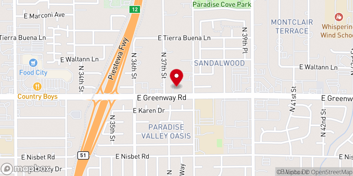 Map showing location of St. John of the Desert Melkite Catholic Church