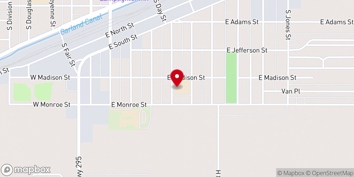 Map showing location of Trinity Bible Church