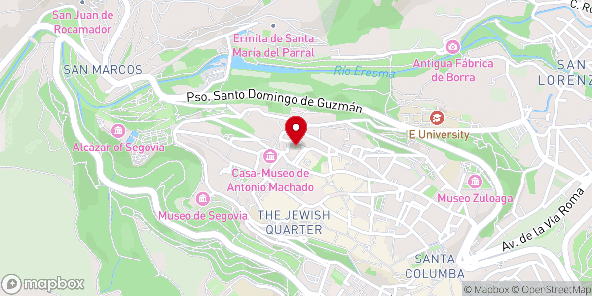 Map showing location of Iglesia de San Esteban