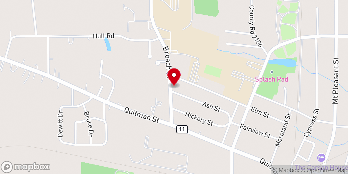 Map showing location of Pittsburg Church of God