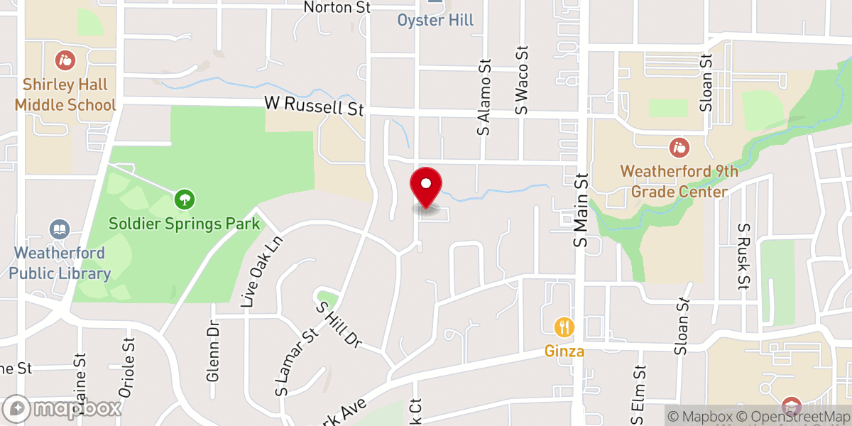 Map showing location of South Side Baptist Church