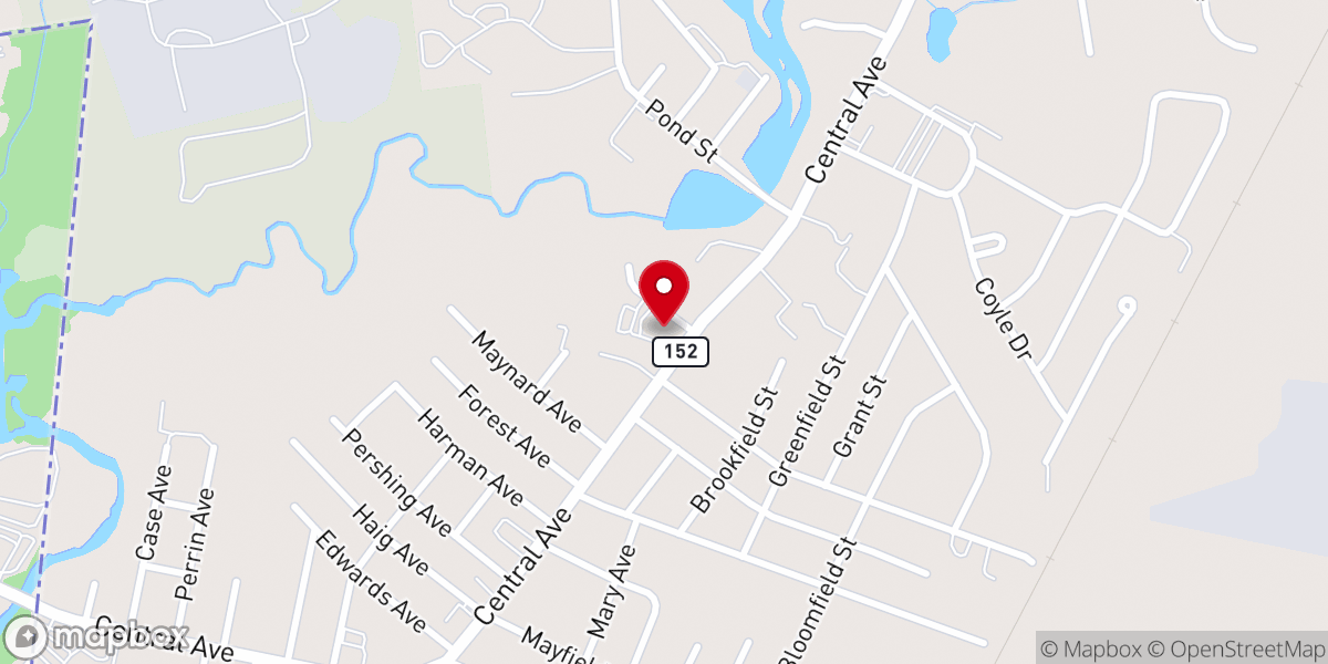 Map showing location of Memorial Baptist Church