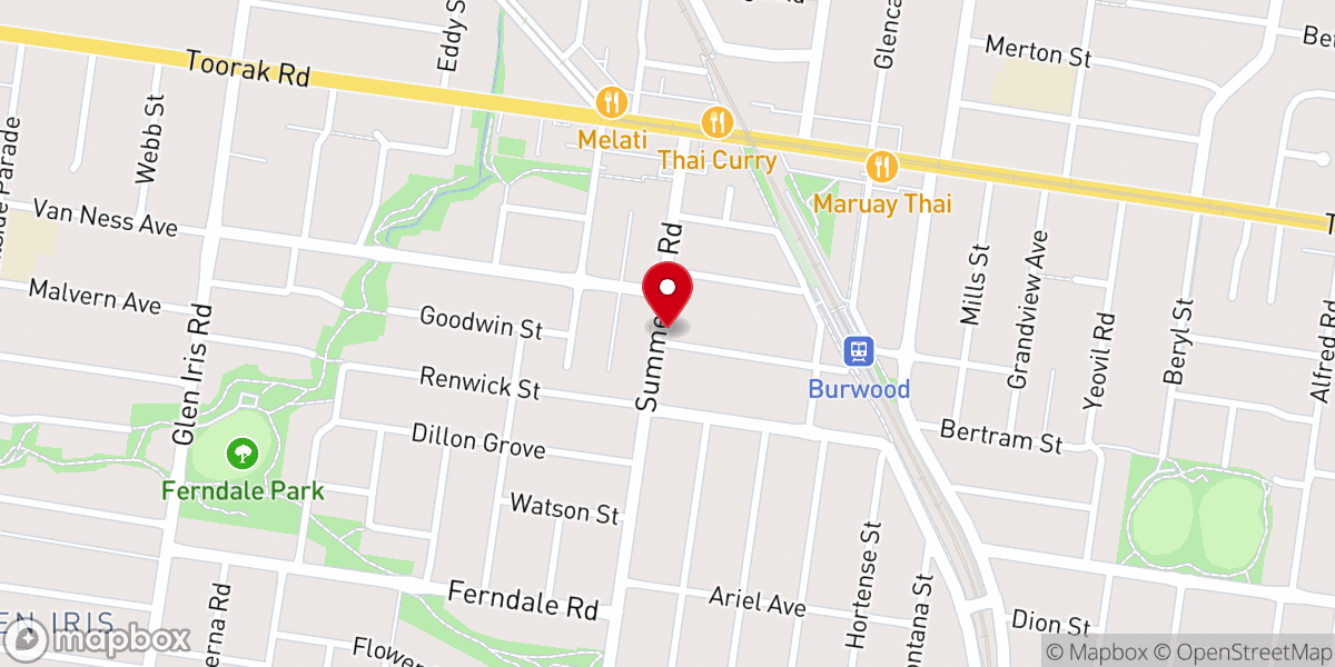 Map showing location of Melbourne Chinese Christian Church