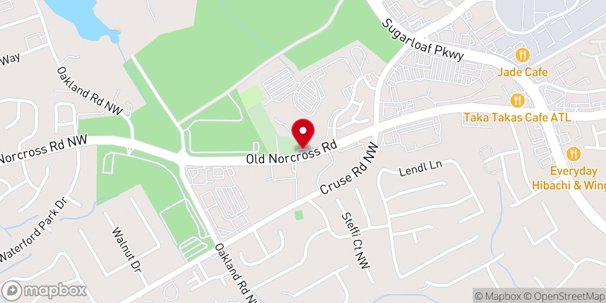 Map showing location of Atlanta Christian Brethren Assembly