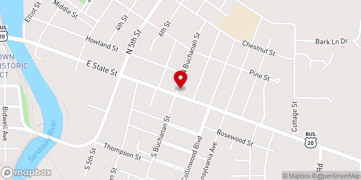 Map showing location of St Mark Lutheran Church