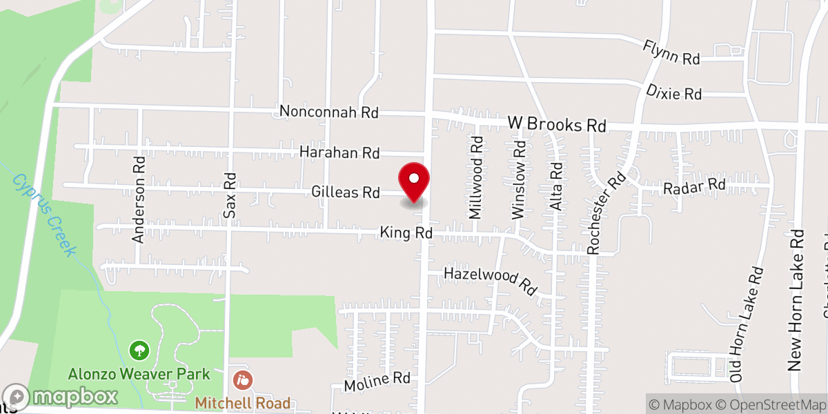 Map showing location of Blessed God Holiness Church