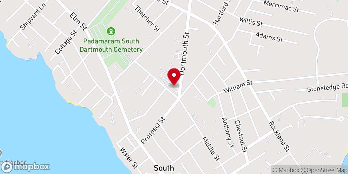 Map showing location of St. Mary's Catholic Church