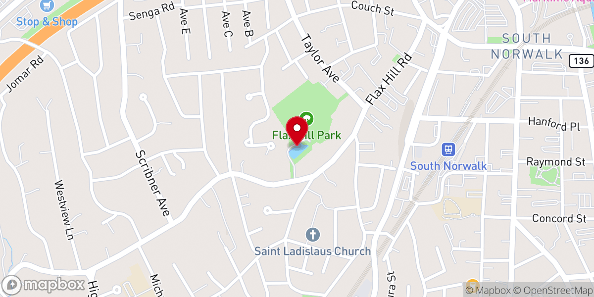 Map showing location of Church of God at Norwalk Inc