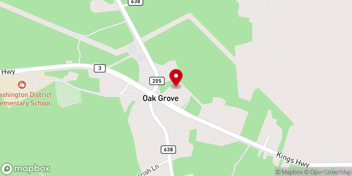 Map showing location of St. Peter's Episcopal Church