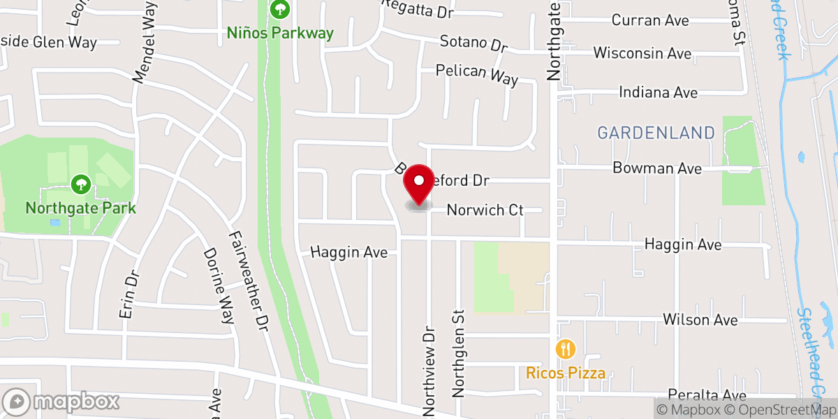Map showing location of Natomas Baptist Church