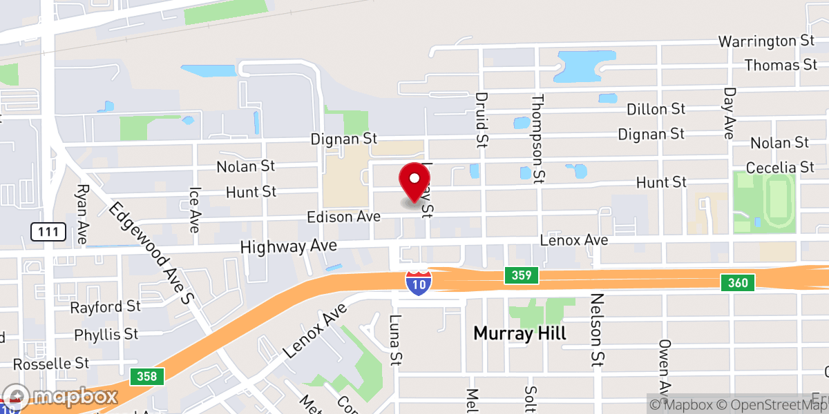 Map showing location of Eglise Evangelique Baptiste Bethel De Jacksonville