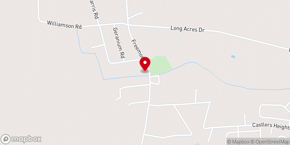 Map showing location of Freemont Missionary Baptist Church