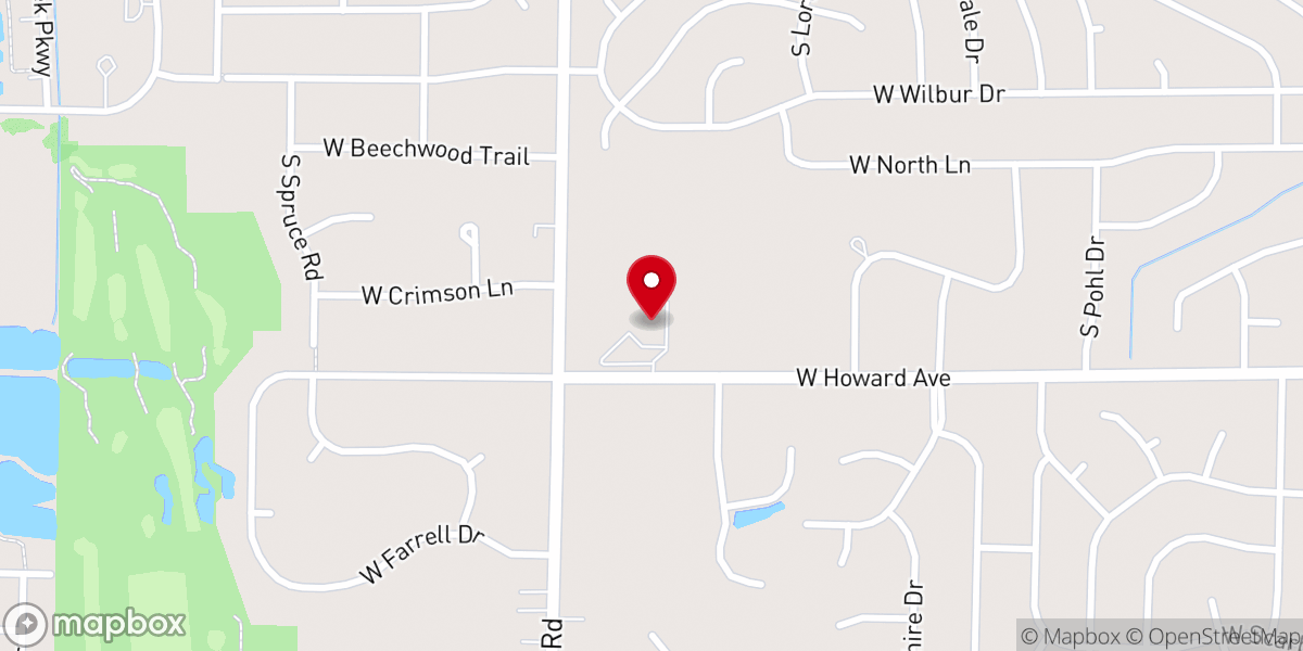 Map showing location of Woodridge Community Church
