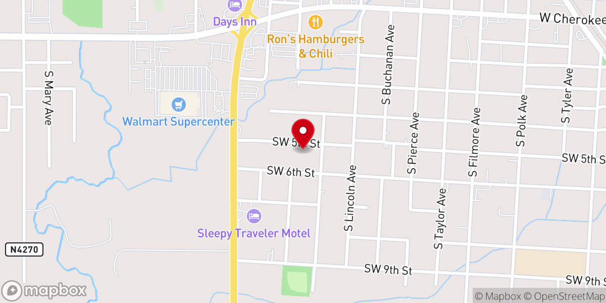 Map showing location of New Beginnings Wagoner
