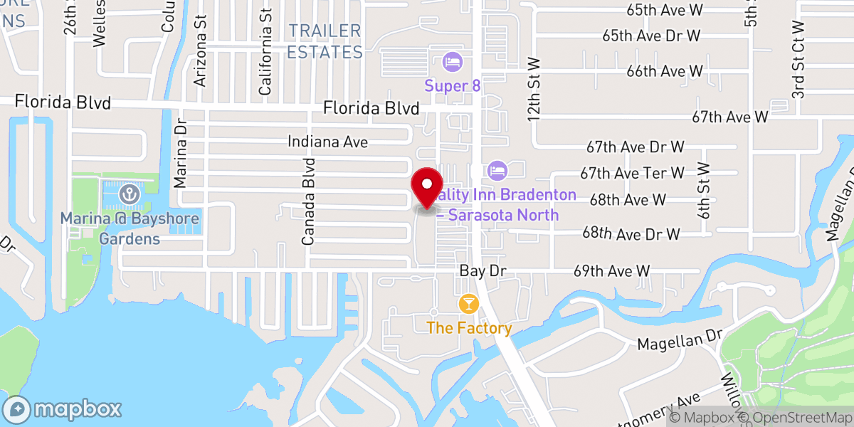 Map showing location of The Front | Manasota
