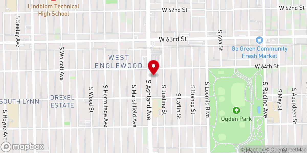 Map showing location of Revival Tabernacle