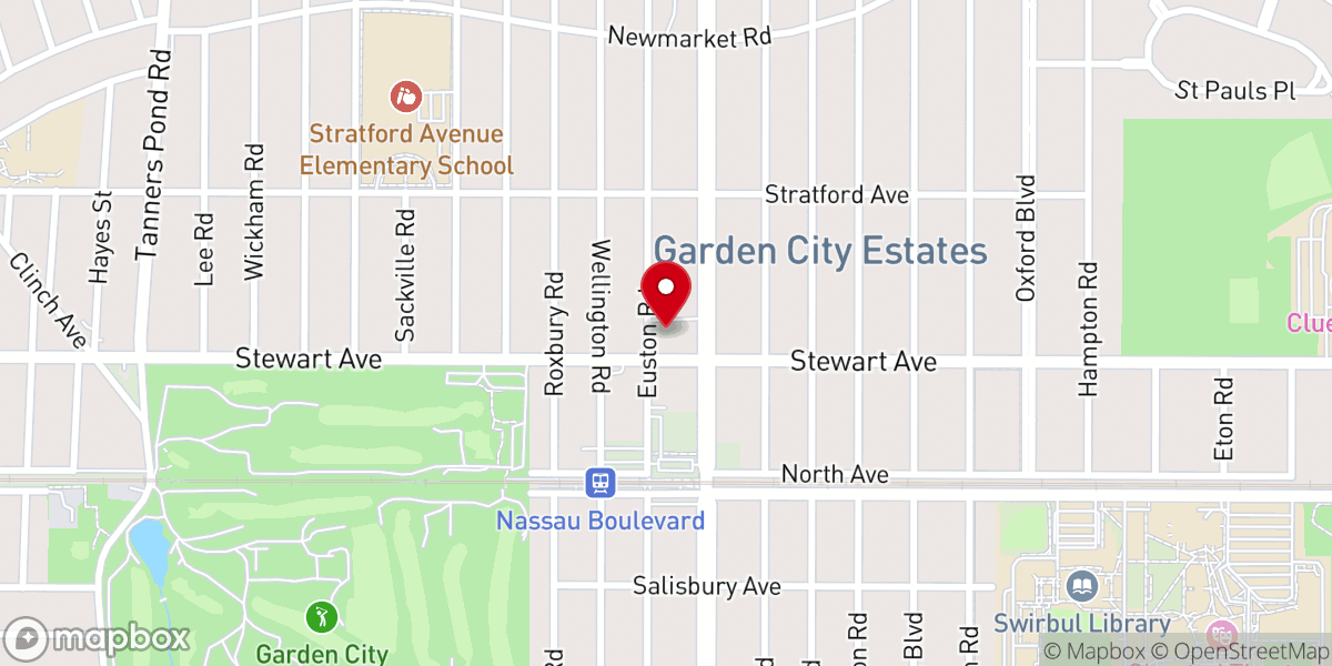 Map showing location of Unitarian Universalist Congregation of Central Nassau