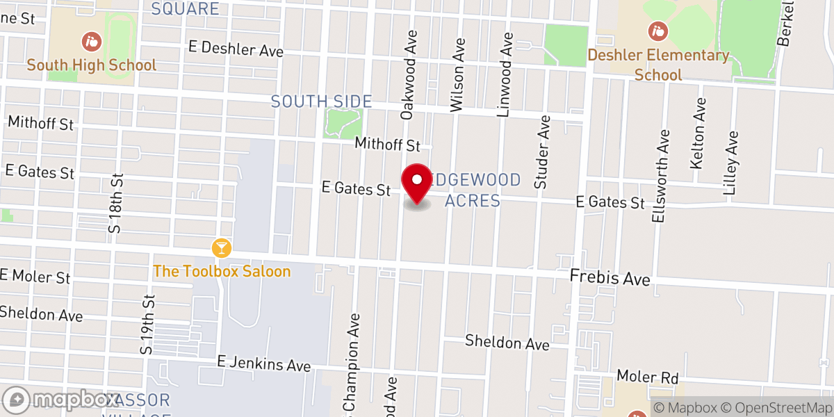 Map showing location of Mount Calvary Church of God in Christ
