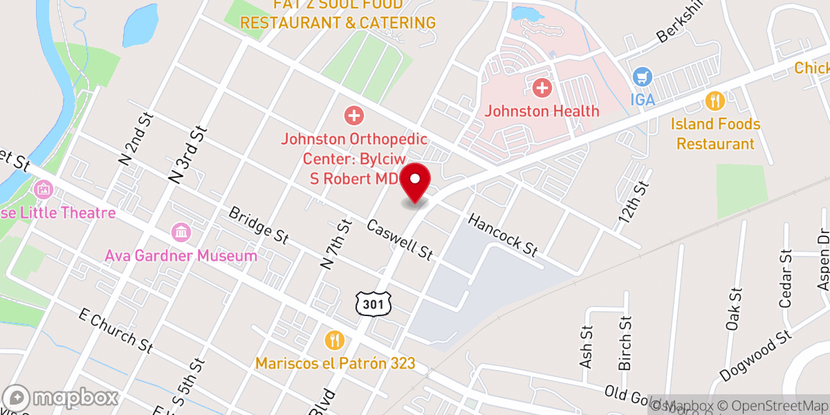 Map showing location of Freedom Baptist Church