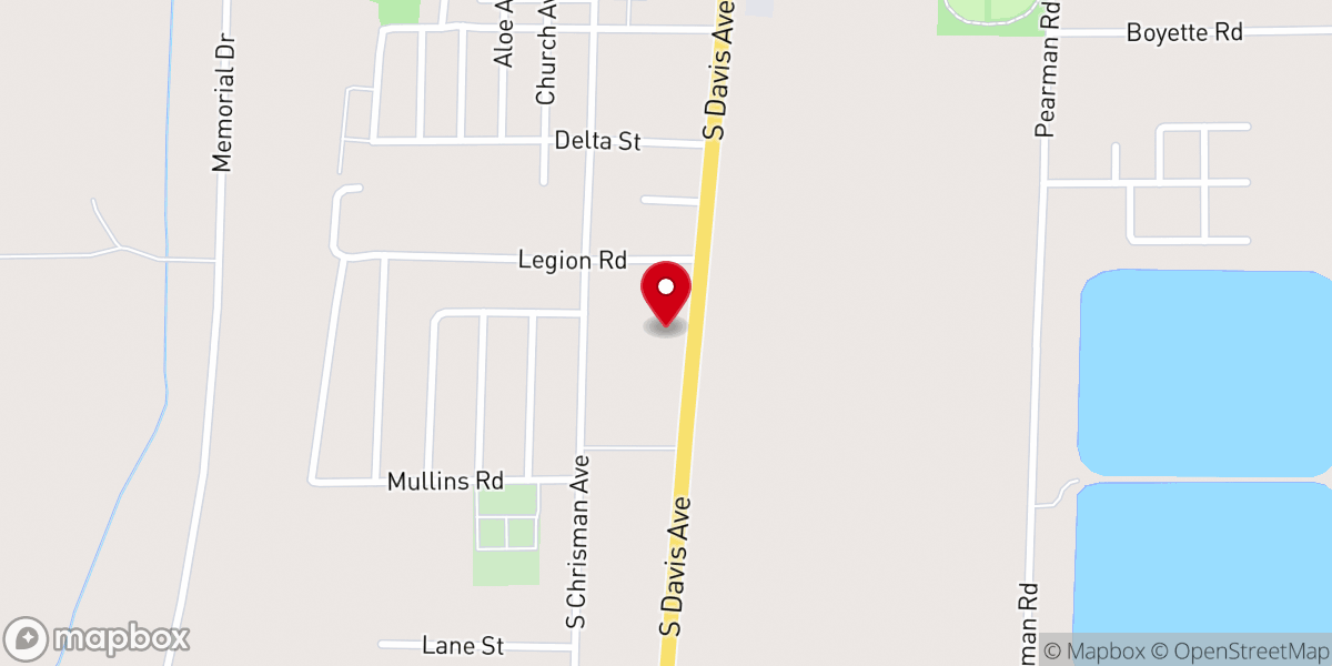 Map showing location of Phillips Chapel Church