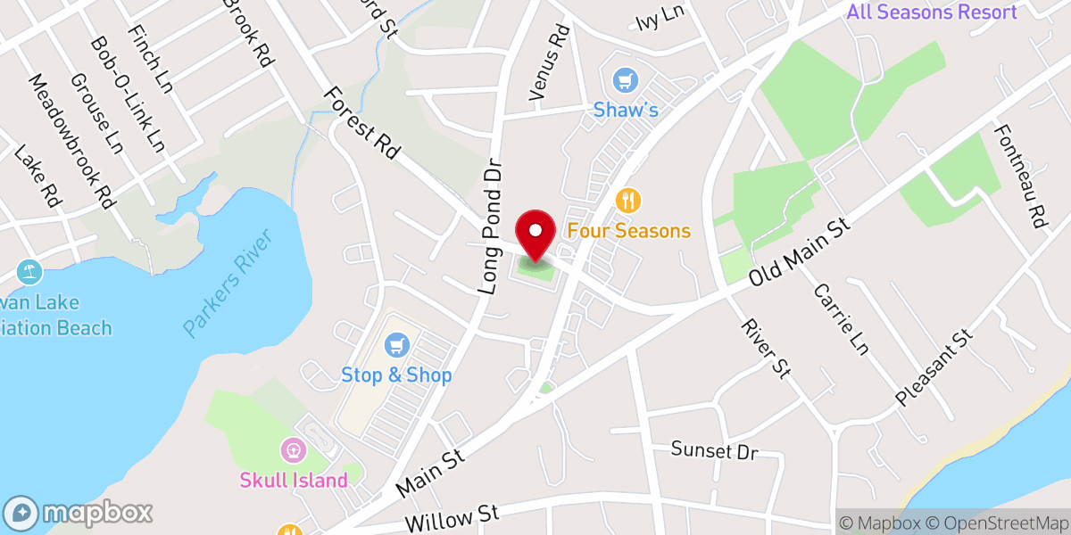 Map showing location of Our Lady of the Highway