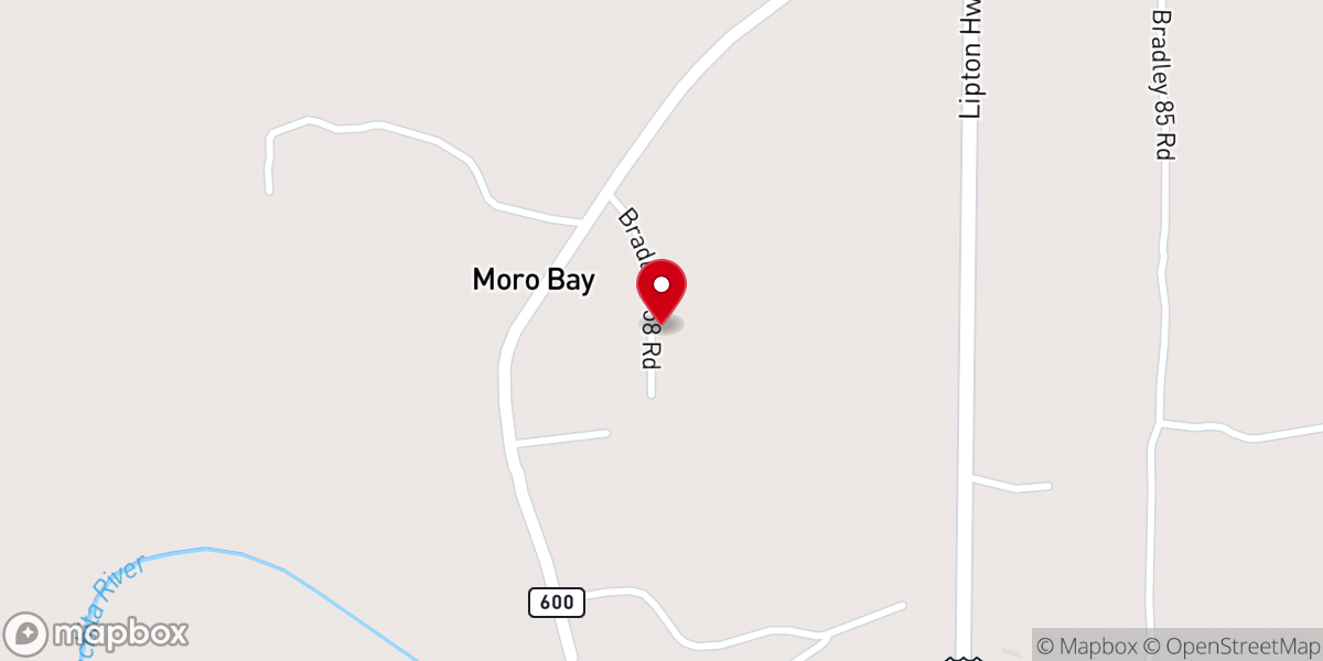 Map showing location of Moro Bay First Methodist Episcopal Church