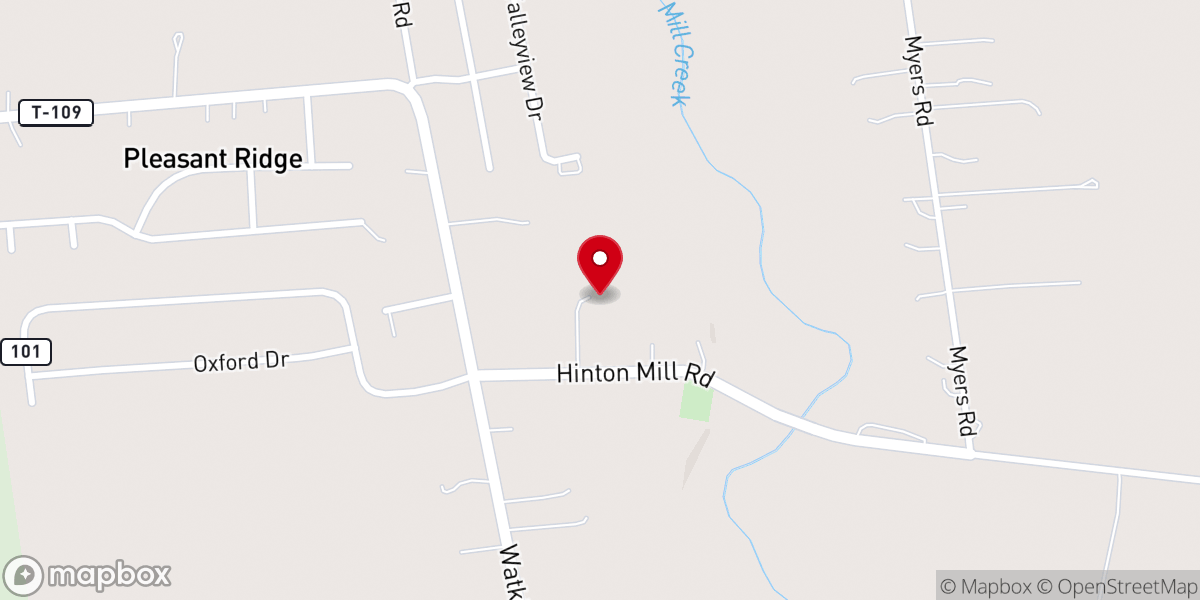 Map showing location of Heartland Baptist Church
