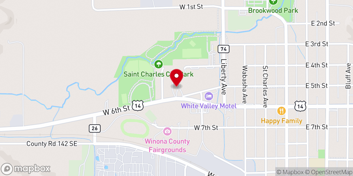 Map showing location of St Charles Bible Church