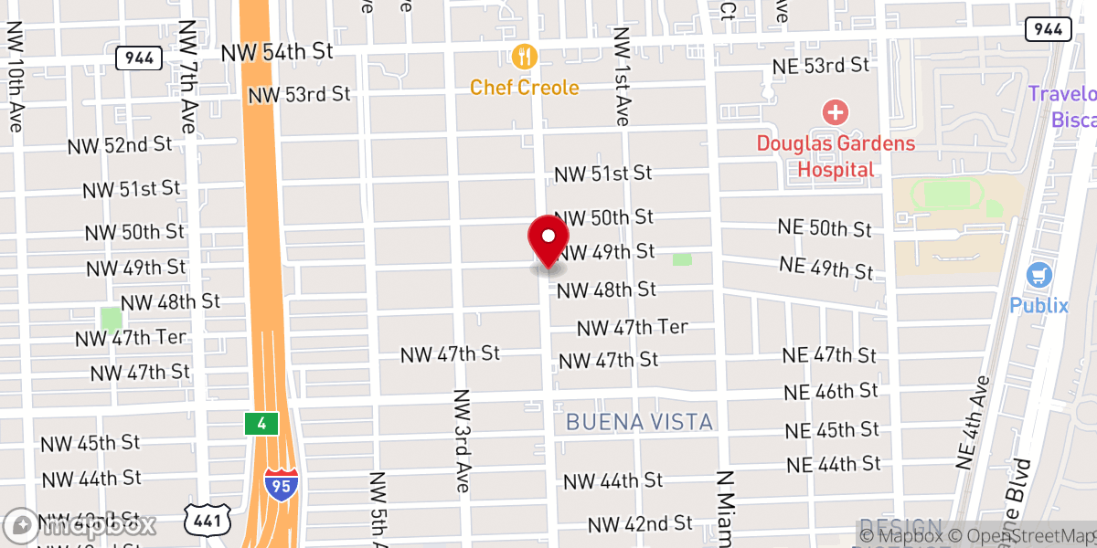 Map showing location of St. Peter's African Orthodox Catholic Cathedral