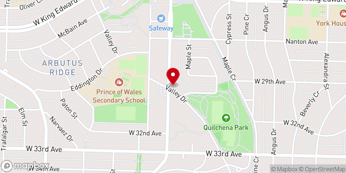 Map showing location of St. George's Greek Orthodox Cathedral