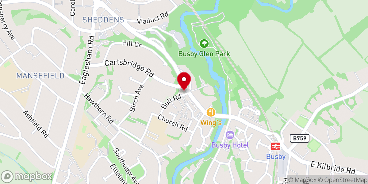 Map showing location of Cartsbridge Evangelical Church