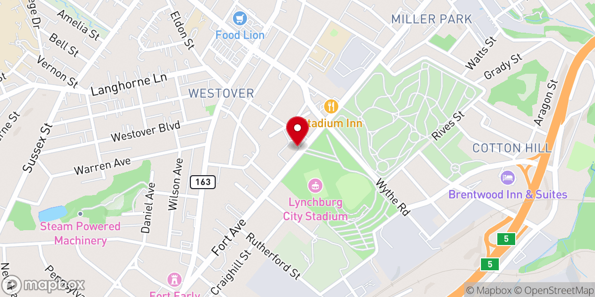Map showing location of New Wine Church