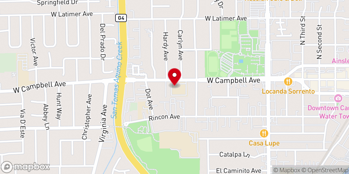 Map showing location of Campbell United Church-Christ
