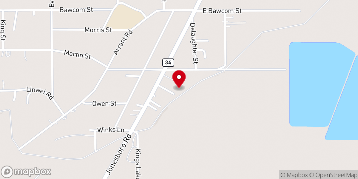 Map showing location of Apostolic Restoration Church