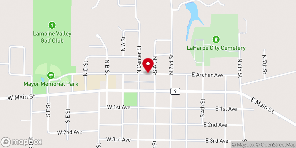 Map showing location of Agape Christian Fellowship Church of La Harp