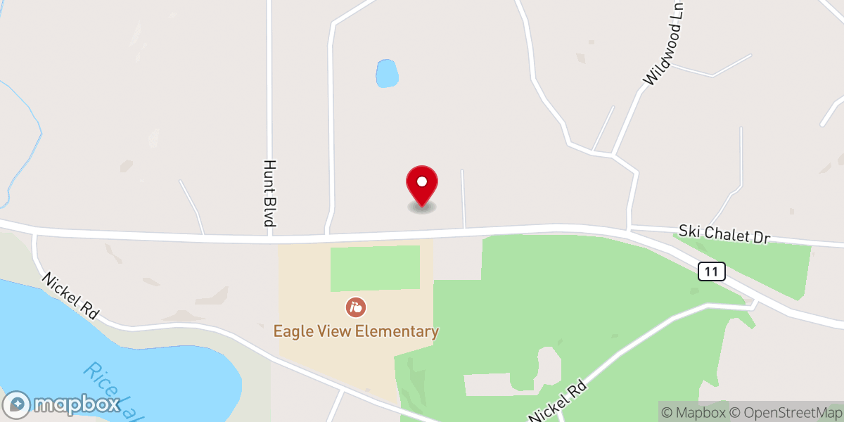 Map showing location of Eagles Nest Church