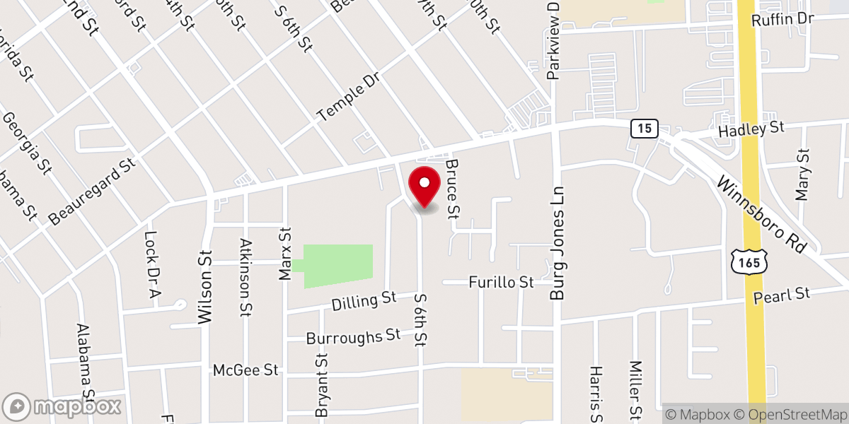 Map showing location of Holy Ghost Temple Church of God in Christ