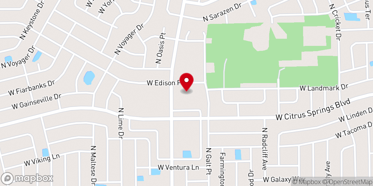 Map showing location of Grace Baptist Church