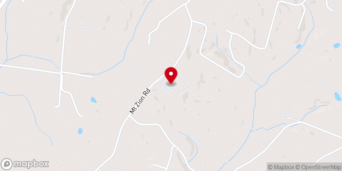 Map showing location of Mt Zion Baptist Church