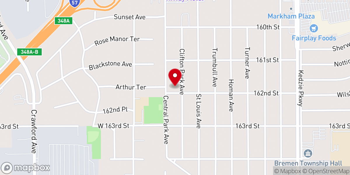 Map showing location of Saint Gerard Catholic Church