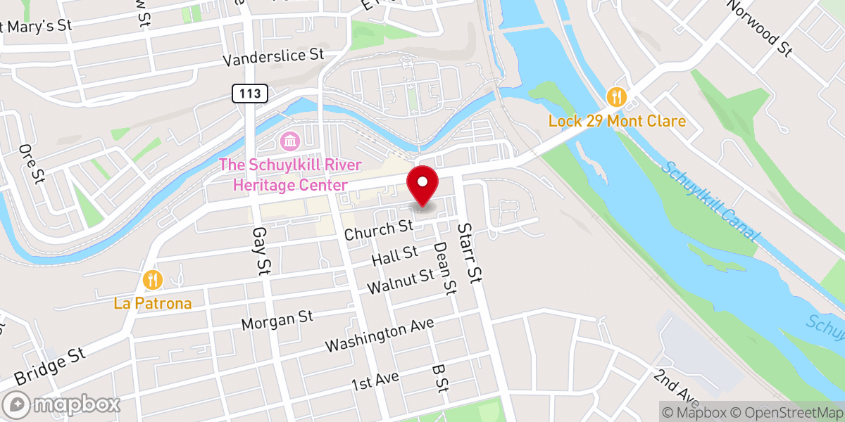 Map showing location of Saint Peter's Episcopal Church