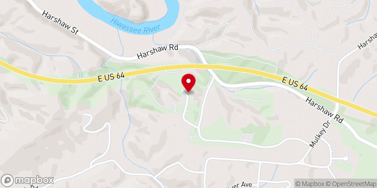 Map showing location of Hampton Memorial Church