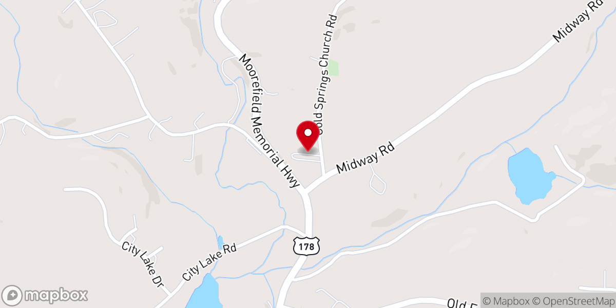 Map showing location of Pickens County Recycling