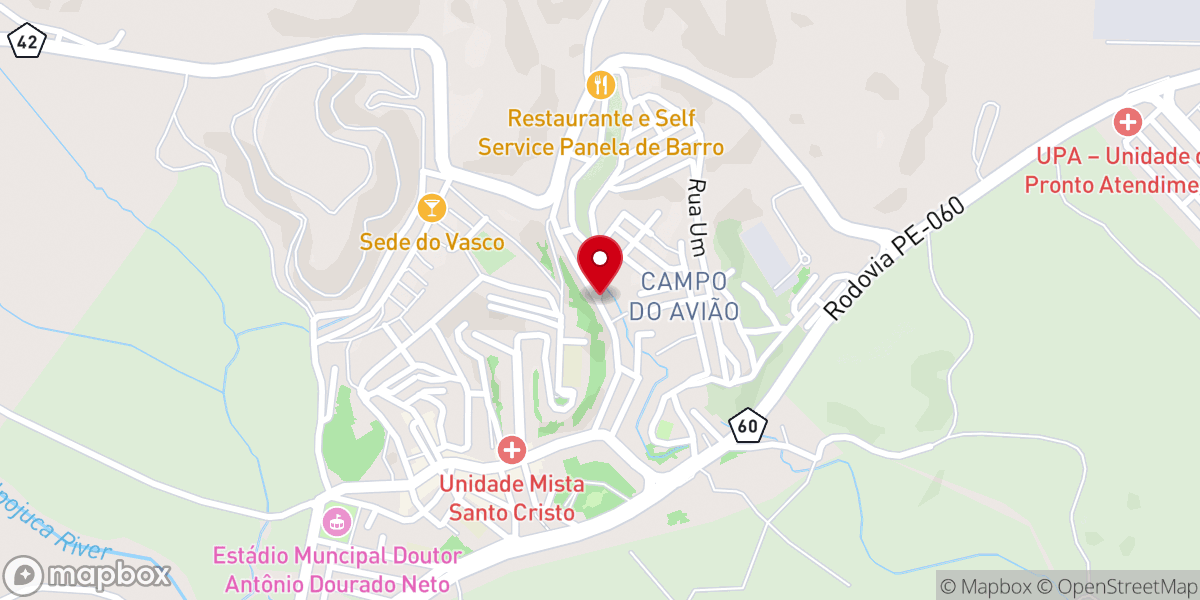 Map showing location of Templo Da Igreja Evangelica Remanescente