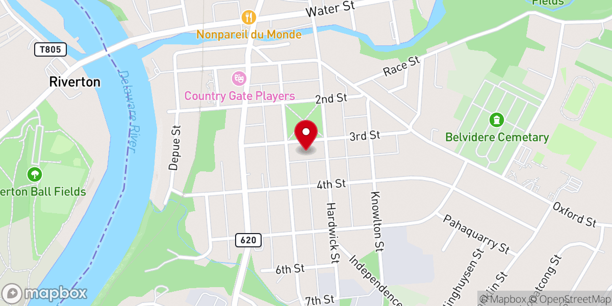 Map showing location of Episcopal Church of St. Luke and St. Mary/Belvidere